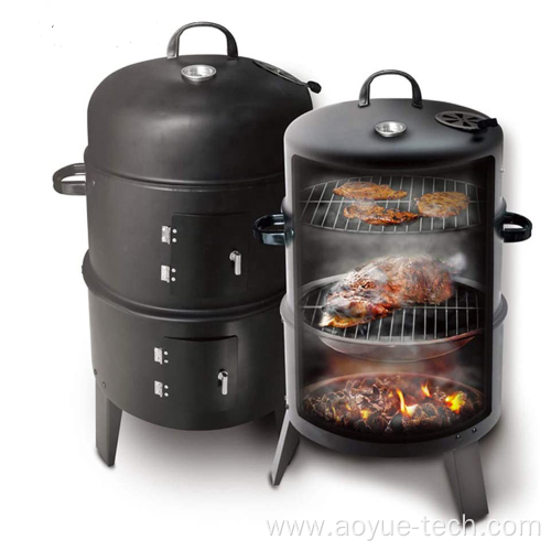 3 in 1 smokeless charcoal barbecue grill smoker